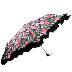 Betsey Johnson Skull Print Umbrella